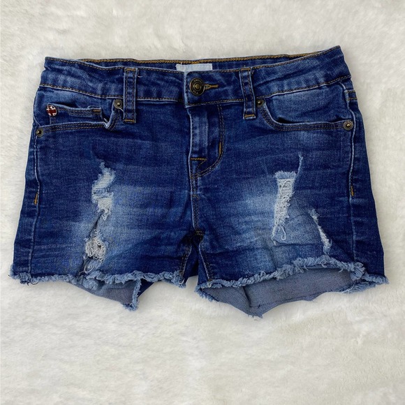 Hudson Kids Destructed Denim Shorts - Picture 1 of 6